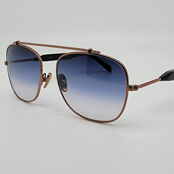 Westward Leaning Malcom No Middle 07 Rose Gold Frame Navy Blue Lens Sunglasses main image 7